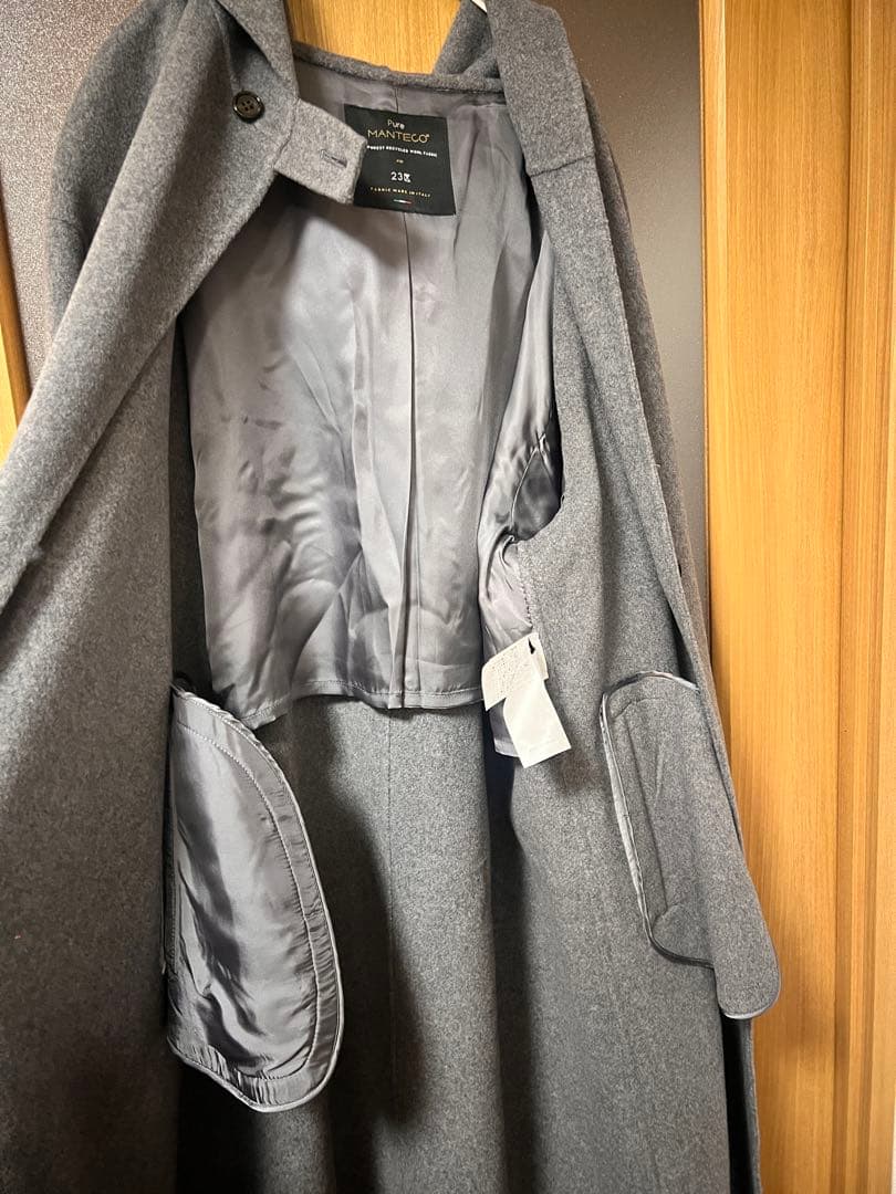 23区今季新品MANTECOPureリバー フード ロングコート未使用