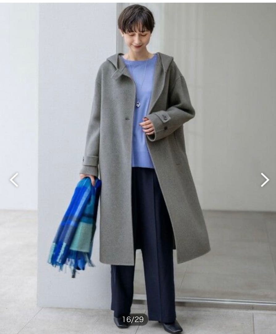 23区今季新品MANTECOPureリバー フード ロングコート未使用