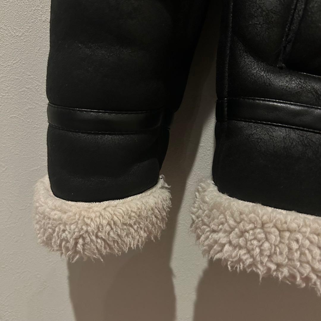 ザラ ZARA B-3 フライトジャケット ムートンジャケット ブラック S