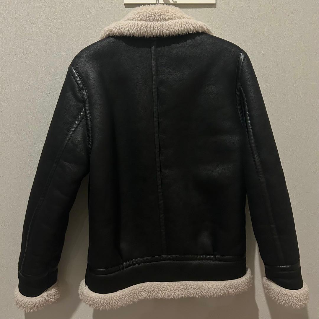 ザラ ZARA B-3 フライトジャケット ムートンジャケット ブラック S