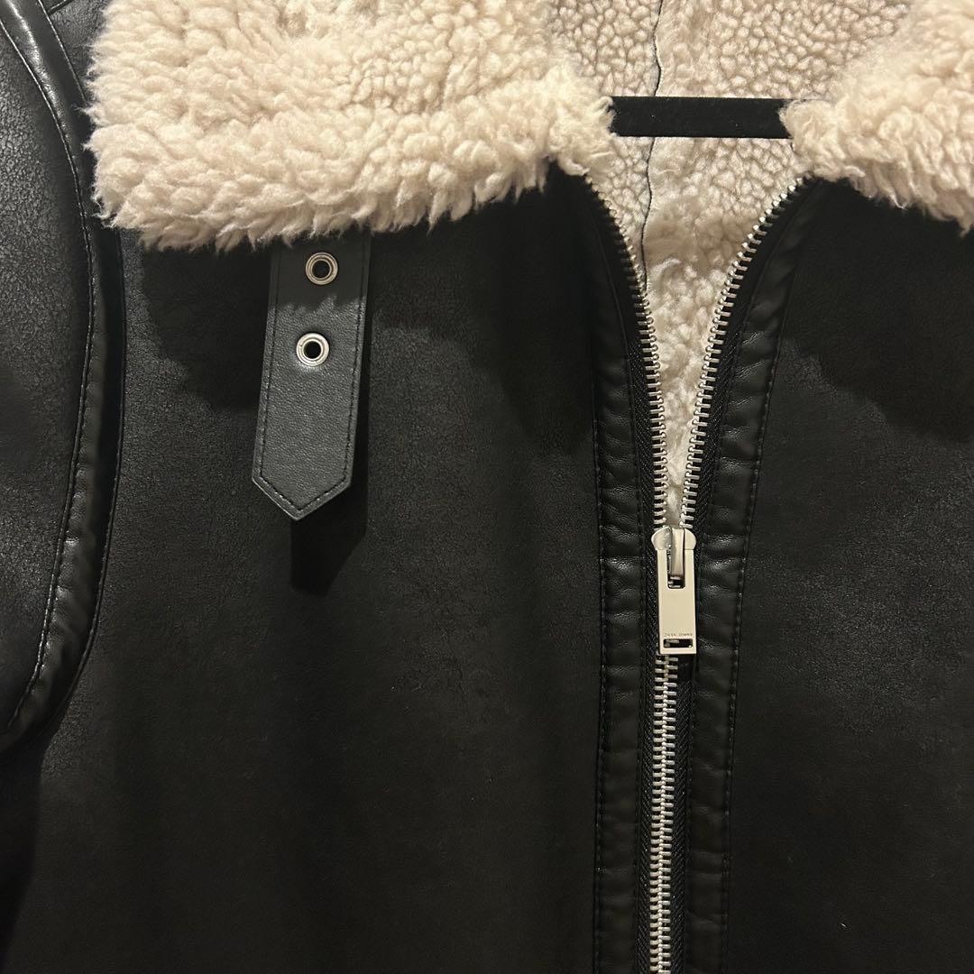 ザラ ZARA B-3 フライトジャケット ムートンジャケット ブラック S