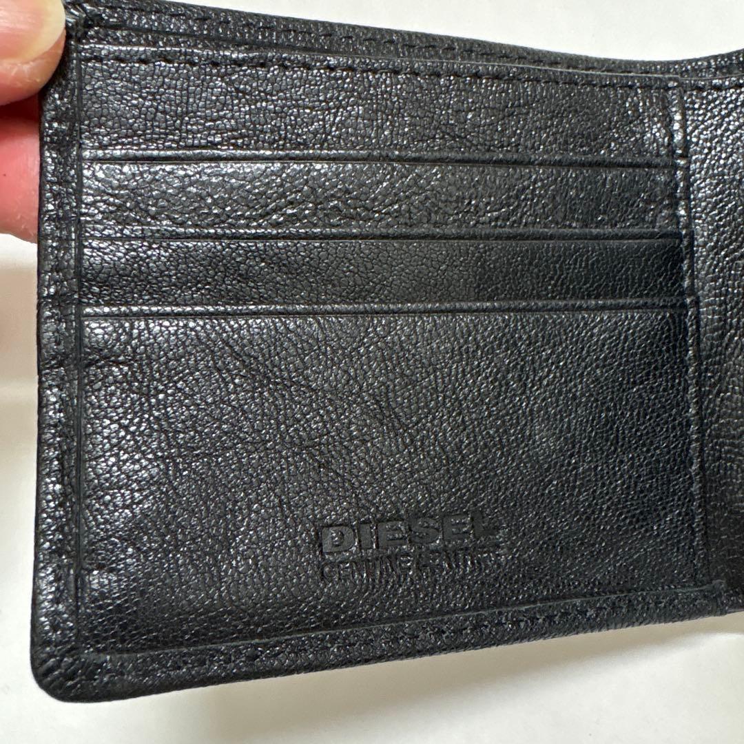 DIESEL ディーゼル　二つ折り財布　ブラック黒　美品
