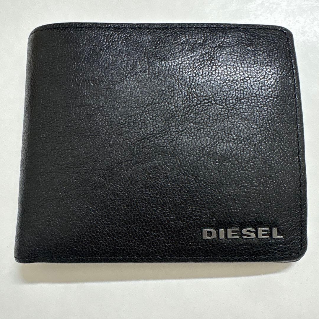 DIESEL ディーゼル　二つ折り財布　ブラック黒　美品