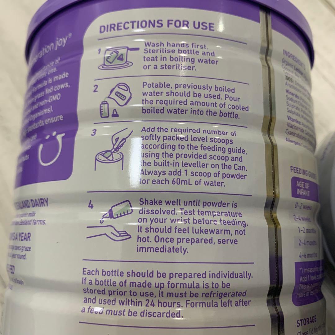 Bubs バブズ オーガニック粉ミルク800g ステップ1(0〜6ヶ月) ×3缶