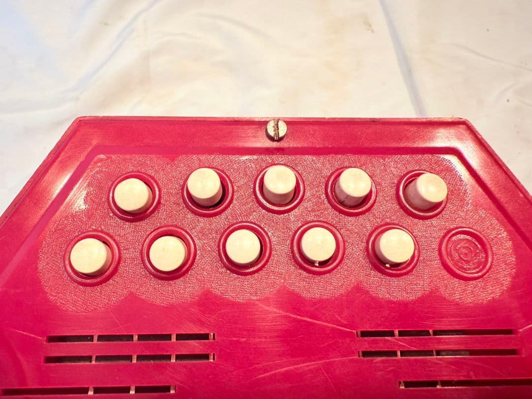 メーカー不明　楽器　コンサーティーナ　20ボタン　ビンテージ イタリア製