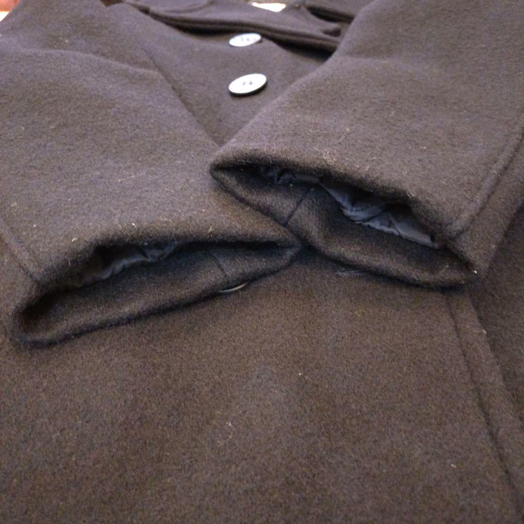 SCHOTT 黒 Pコート10ボタン 中綿キルティング　ダブル　U.S 740N