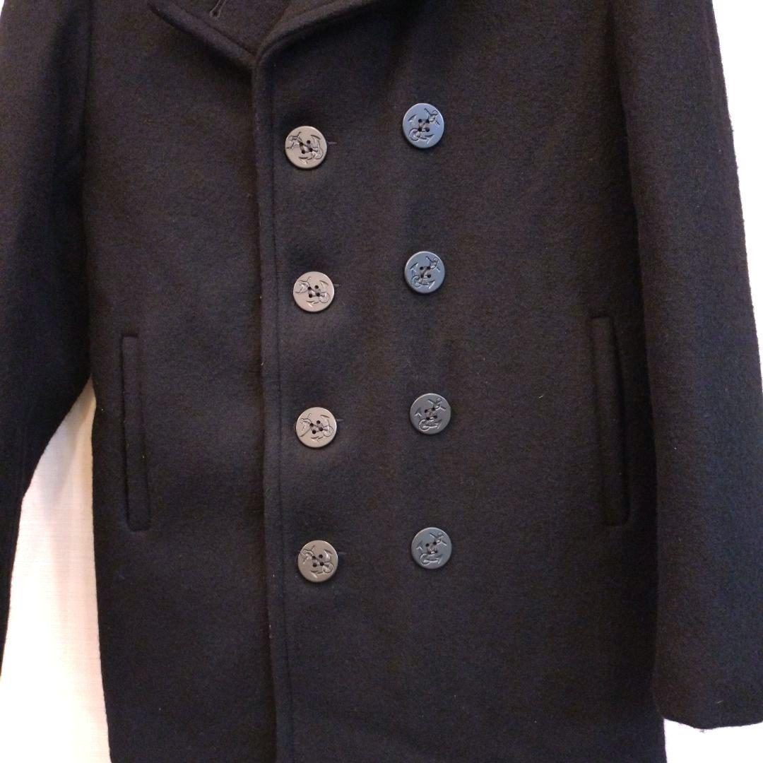 SCHOTT 黒 Pコート10ボタン 中綿キルティング　ダブル　U.S 740N
