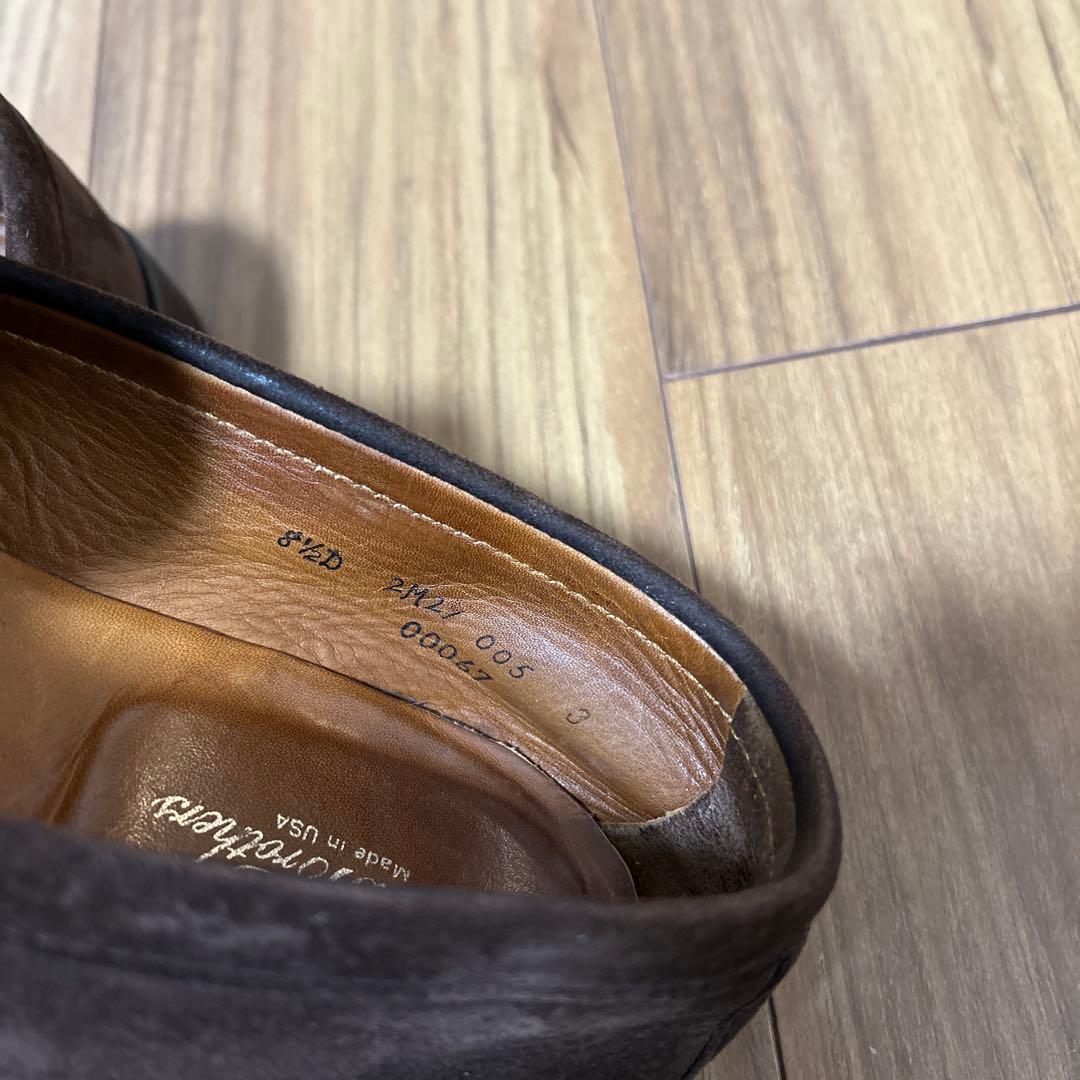 Alden x Brooks Brothersスエードローファー