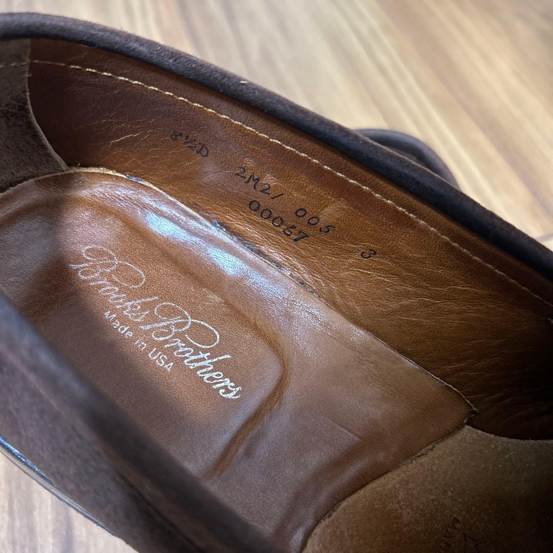 Alden x Brooks Brothersスエードローファー