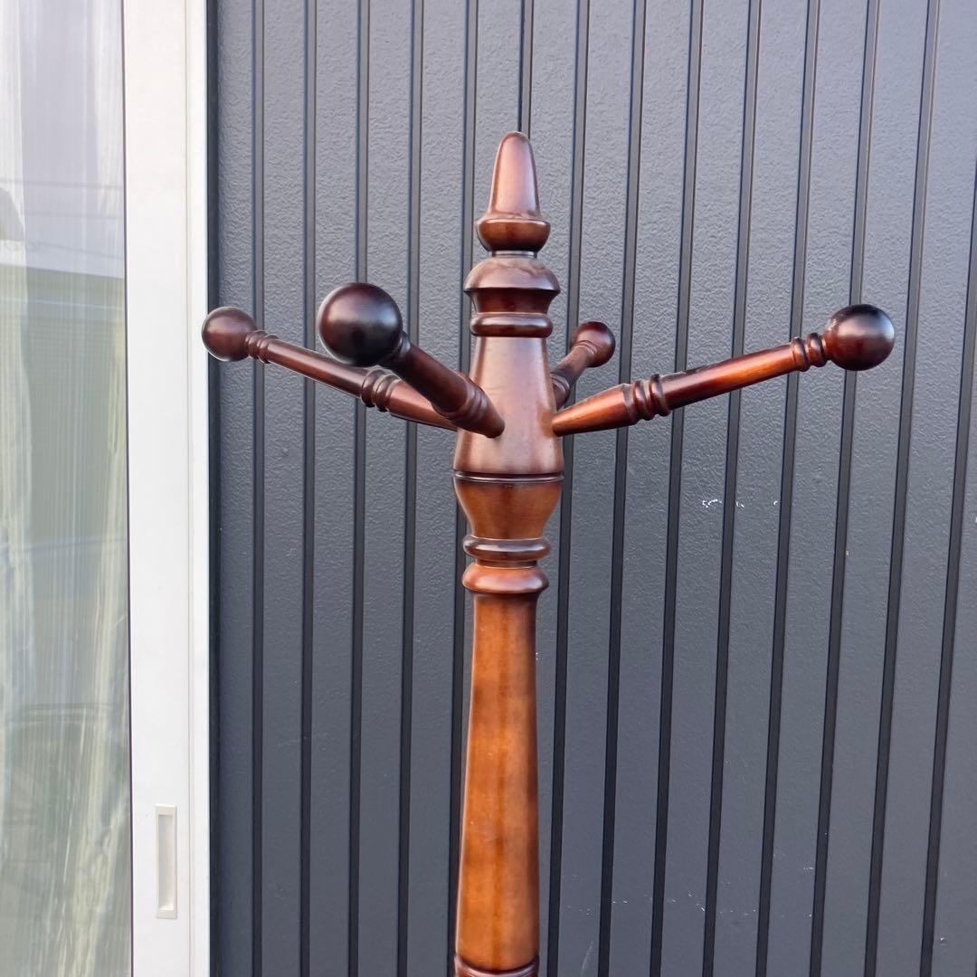 昭和レトロ カリモク 木製 ポールハンガー ハンガーラック 傘立て ビンテージ