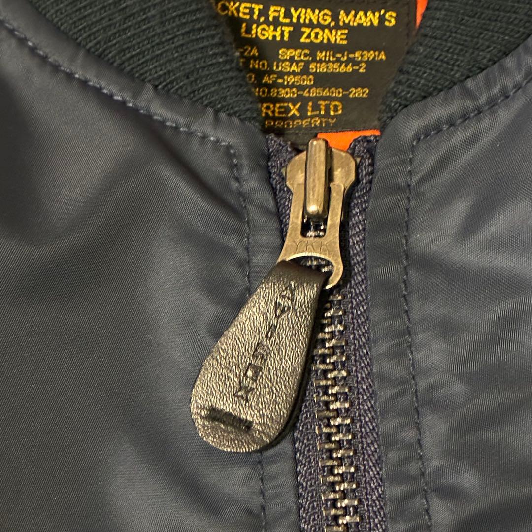 【美品】✨ AVIREX フライトジャケット アーチロゴ コマーシャルロゴ S