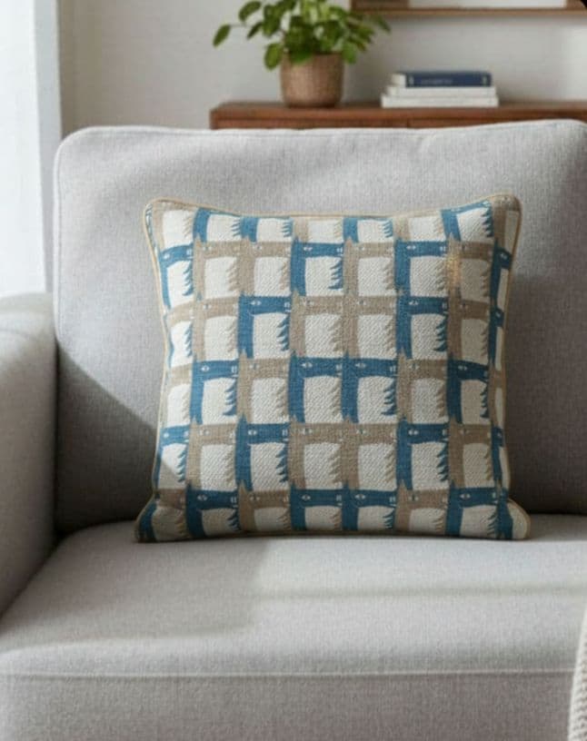 ❤パイピングクッションカバー❤サラブレッド＆コットンリネン♪