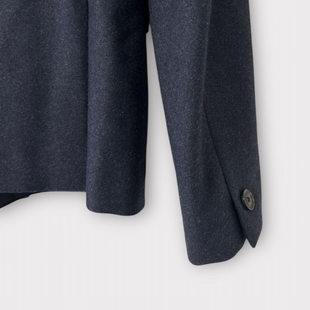 カラー 阿部潤一 テーラードジャケット ウール 総裏 ダブル サイドベンツ