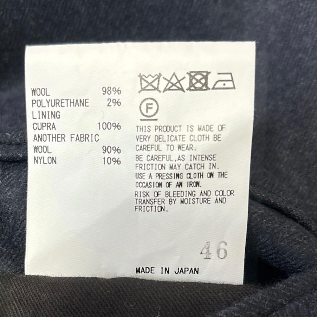 カラー 阿部潤一 テーラードジャケット ウール 総裏 ダブル サイドベンツ