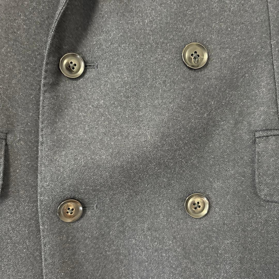 カラー 阿部潤一 テーラードジャケット ウール 総裏 ダブル サイドベンツ