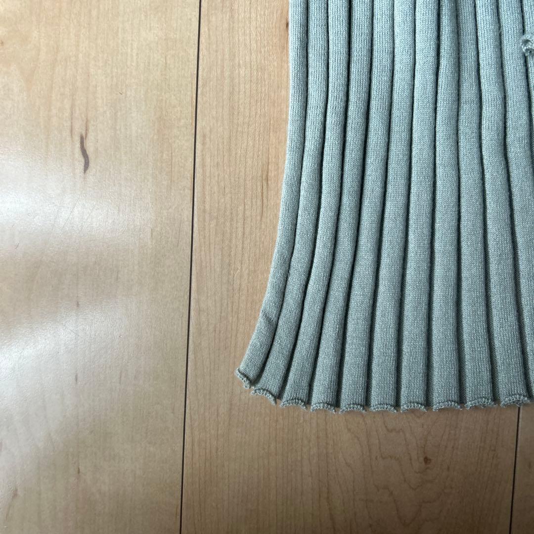 ヨンファ　コットンカシミヤリブニット　moss gray