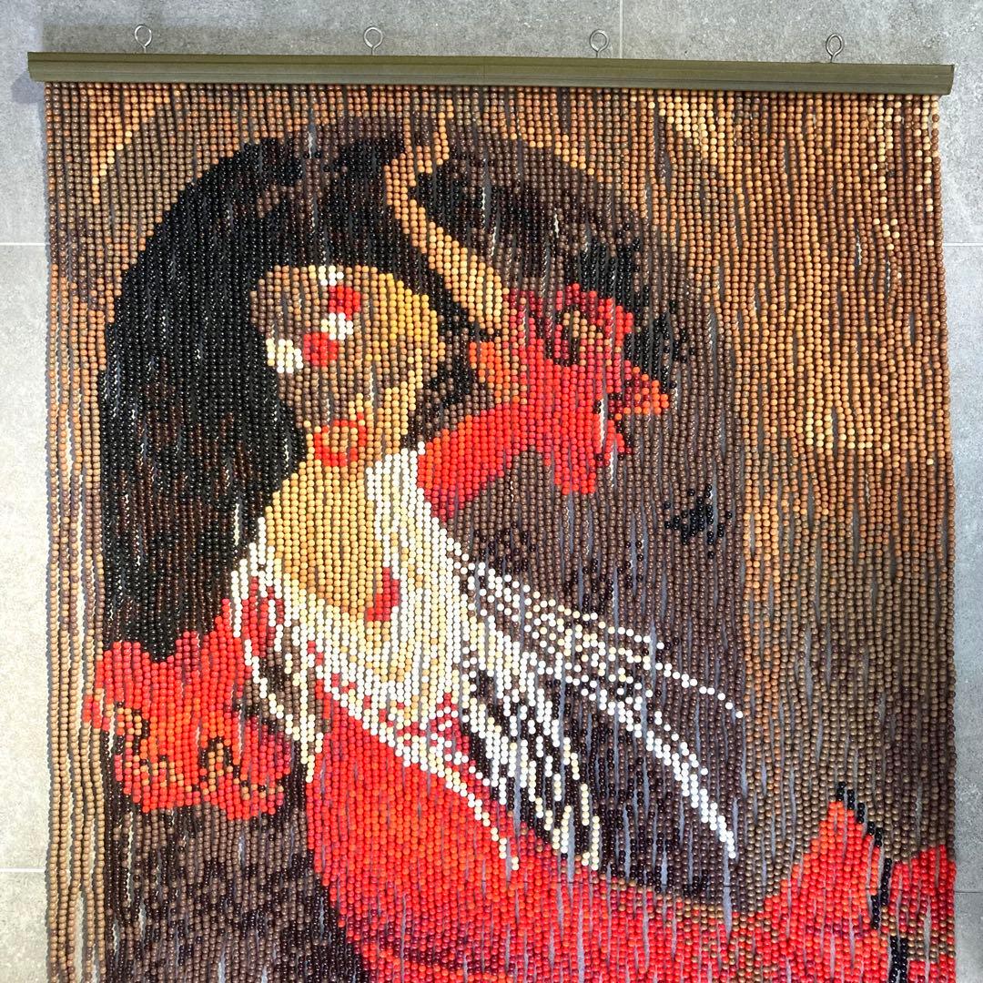 昭和レトロ ビーズのれん 85×150cm フラメンコダンサー ビーズカーテン