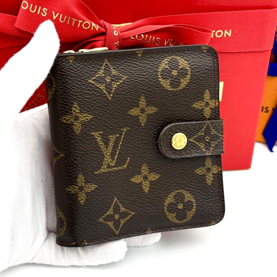 ☆美品☆ルイヴィトン 財布 コンパクトジップ モノグラム メンズ レディース