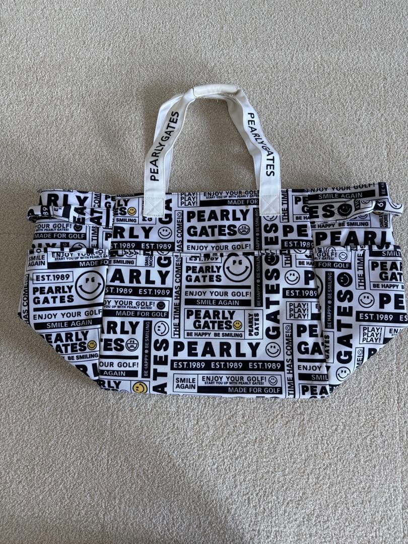 PEARLY GATES パーリーゲイツ ニュースペーパー柄　カートバッグ