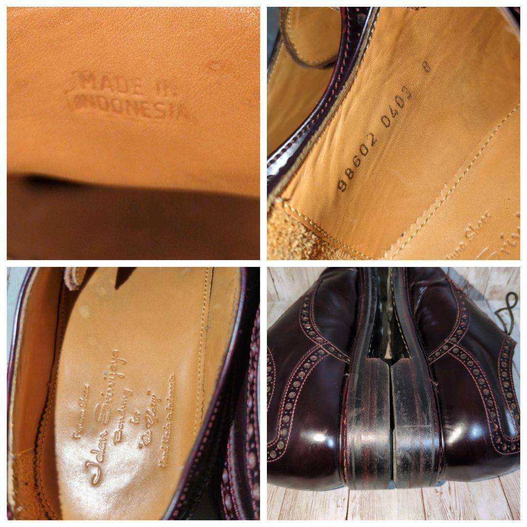 【Jalan Sriwijaya】ストレートチップ☆バーガンディ☆ダイナイト