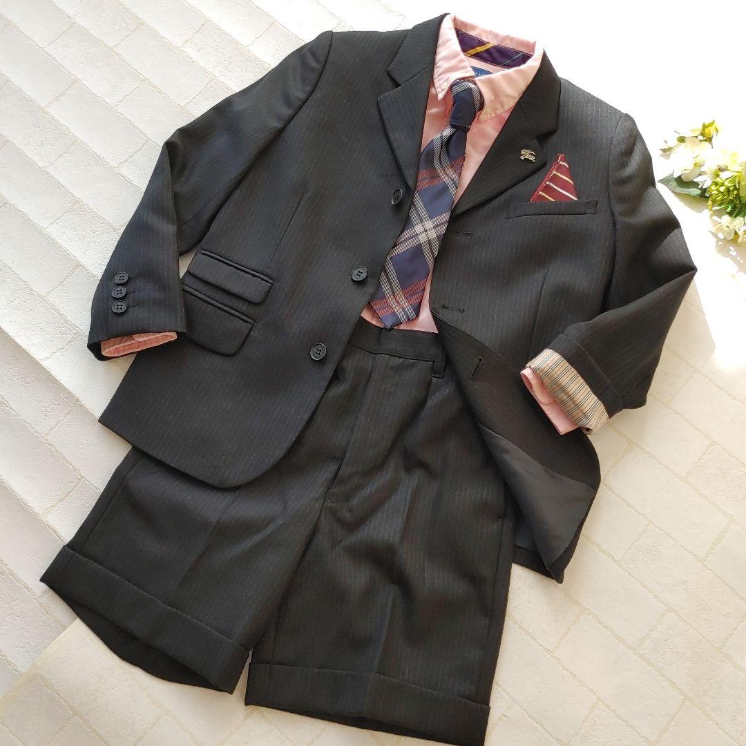 最終価格 BURBERRY 男の子 スーツ フルセット バッジ付 130 美品