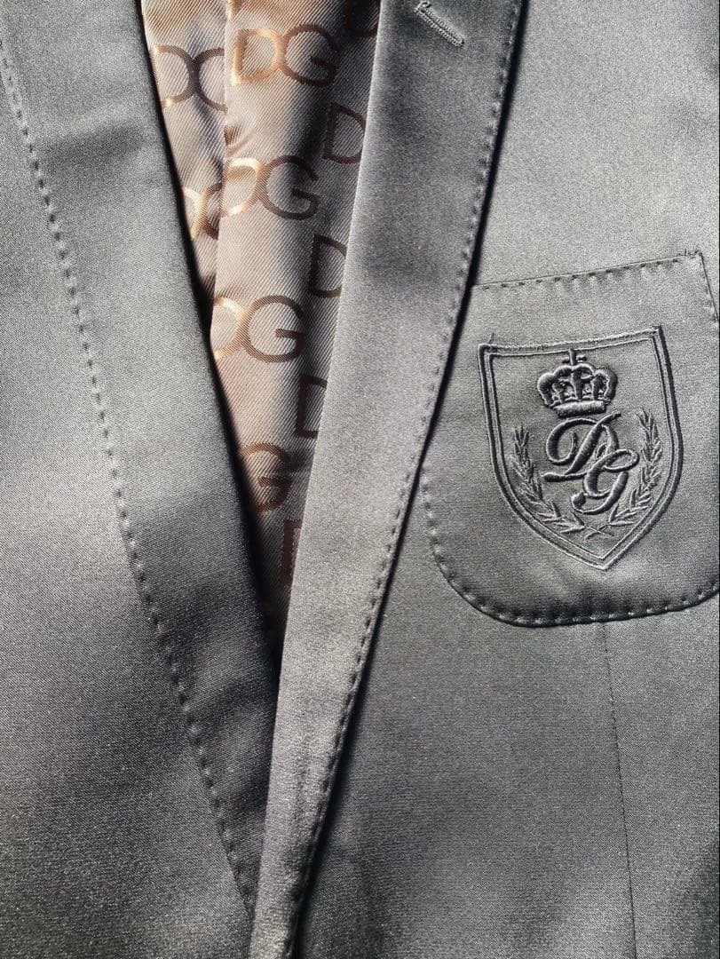 D&G ドルチェアンドガッバーナ　ブラックサテン ジャケット　48 美品