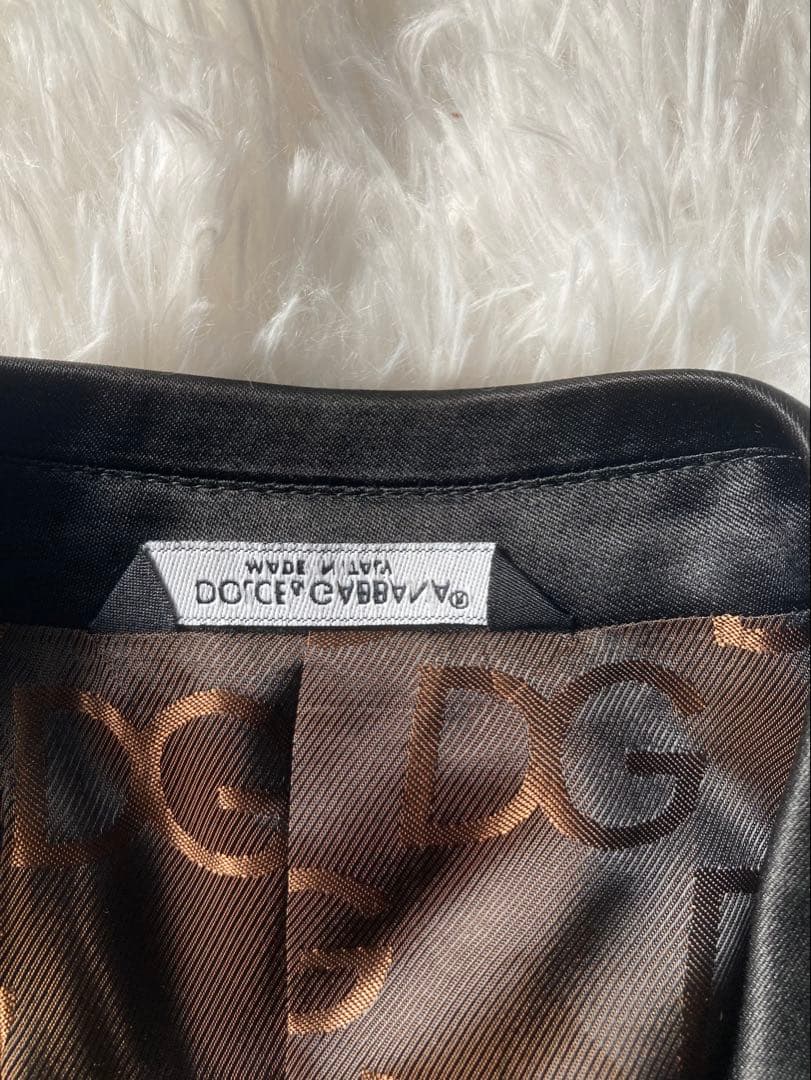 D&G ドルチェアンドガッバーナ　ブラックサテン ジャケット　48 美品
