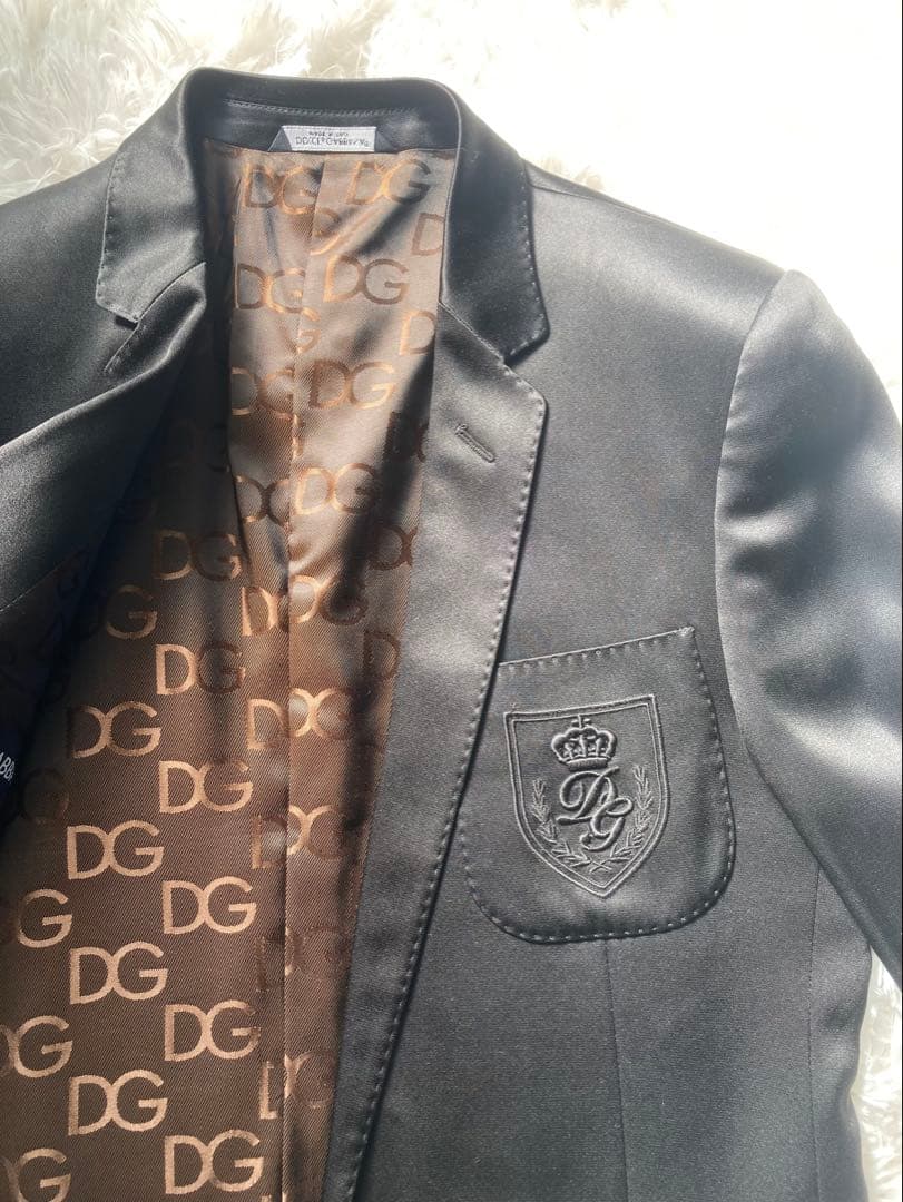 D&G ドルチェアンドガッバーナ　ブラックサテン ジャケット　48 美品