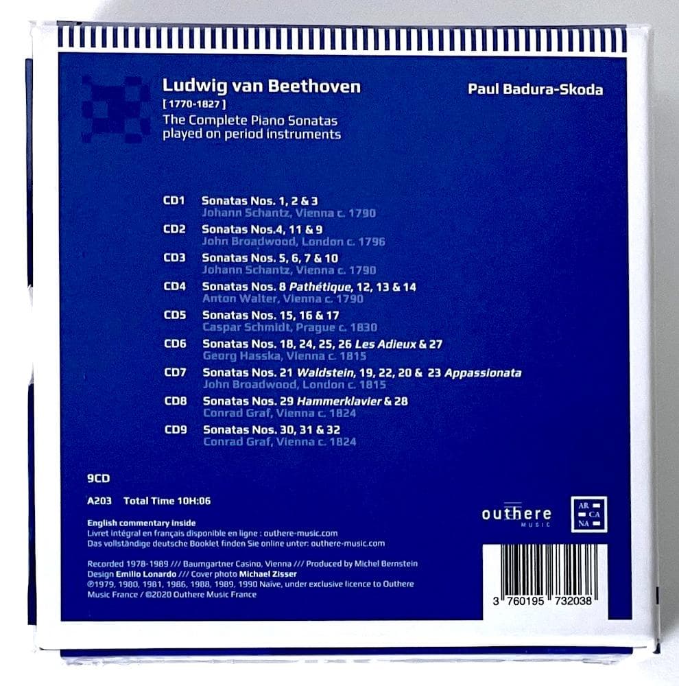 新品 廃盤 9CD パウル・バドゥラ=スコダ ベートーヴェン ピアノ・ソナタ全集