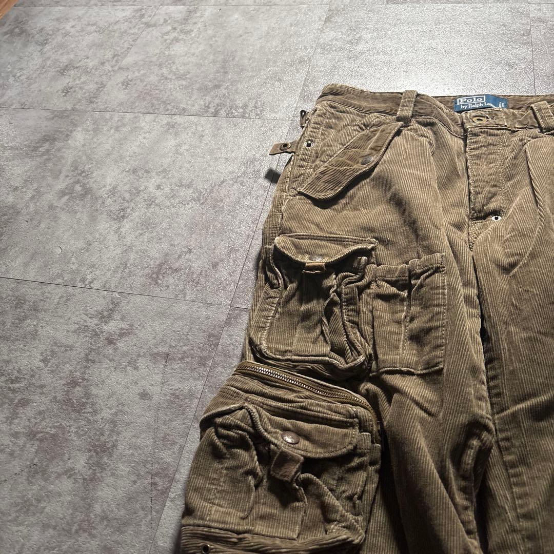超希少　90s〜00sラルフローレン　コーデュロイ　パラシュートパンツ30/30