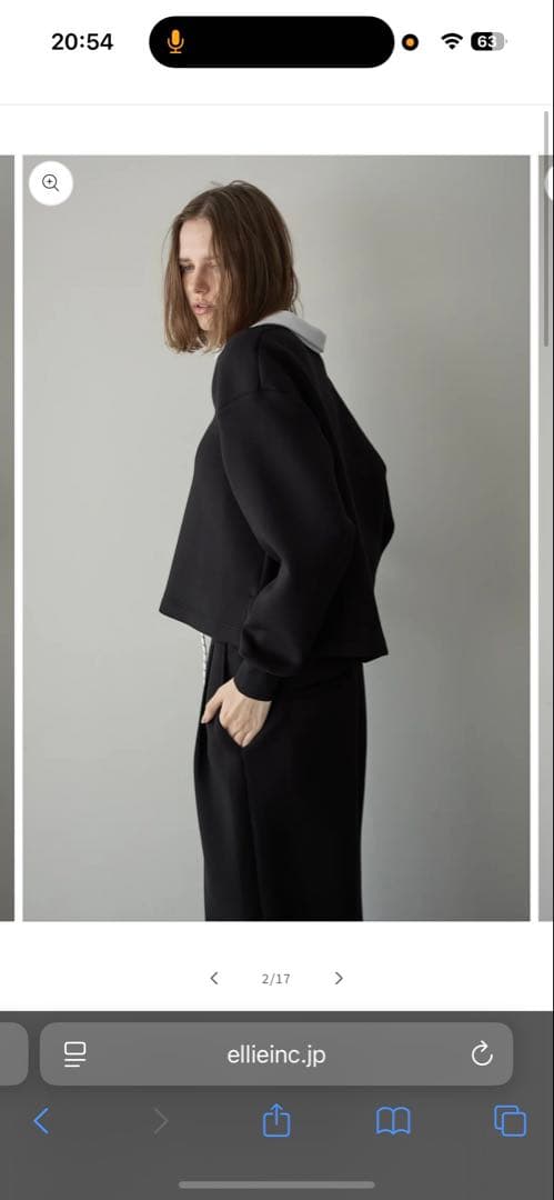 ELLIE 【完売】ビックカラースウェット【BLACK×WHITE】