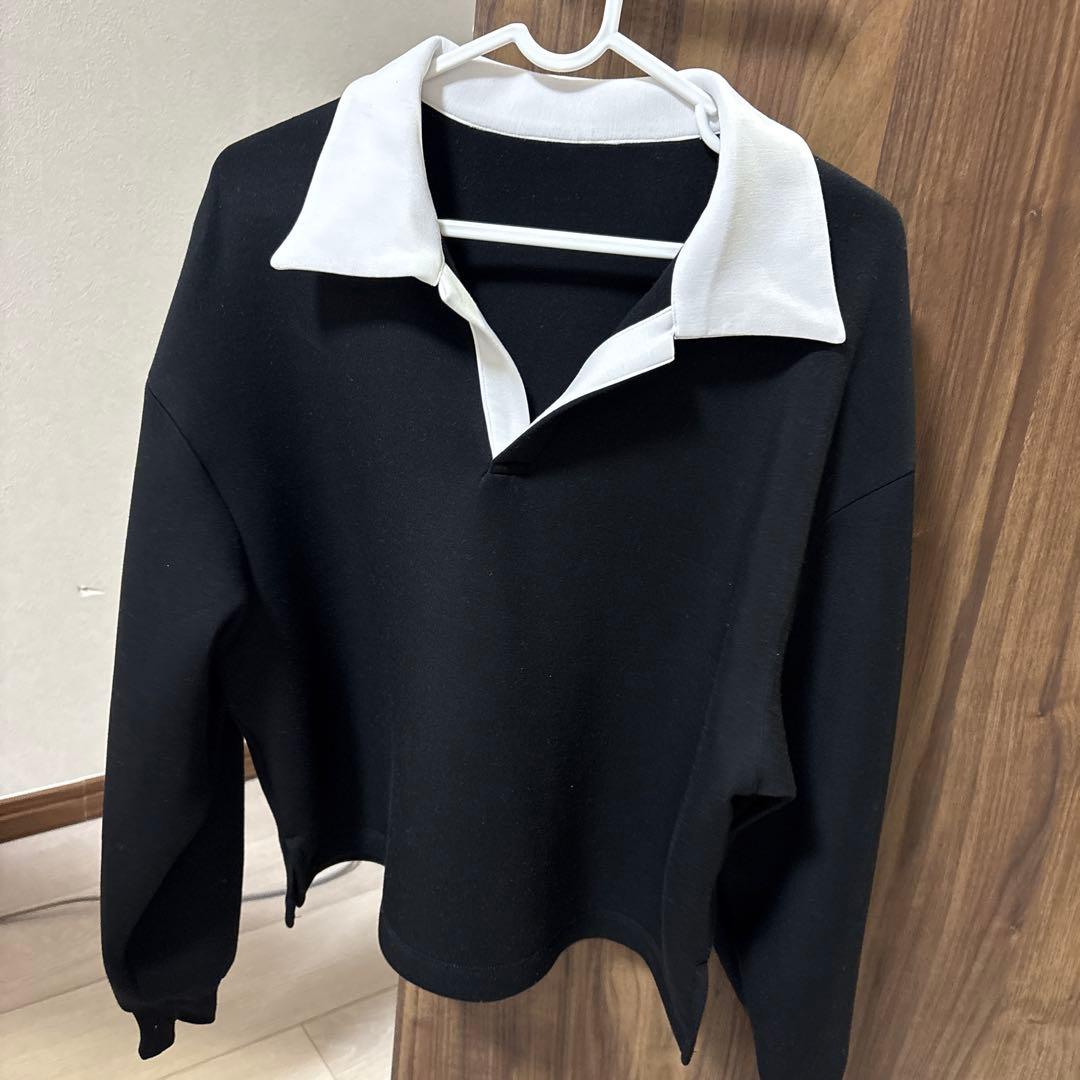 ELLIE 【完売】ビックカラースウェット【BLACK×WHITE】