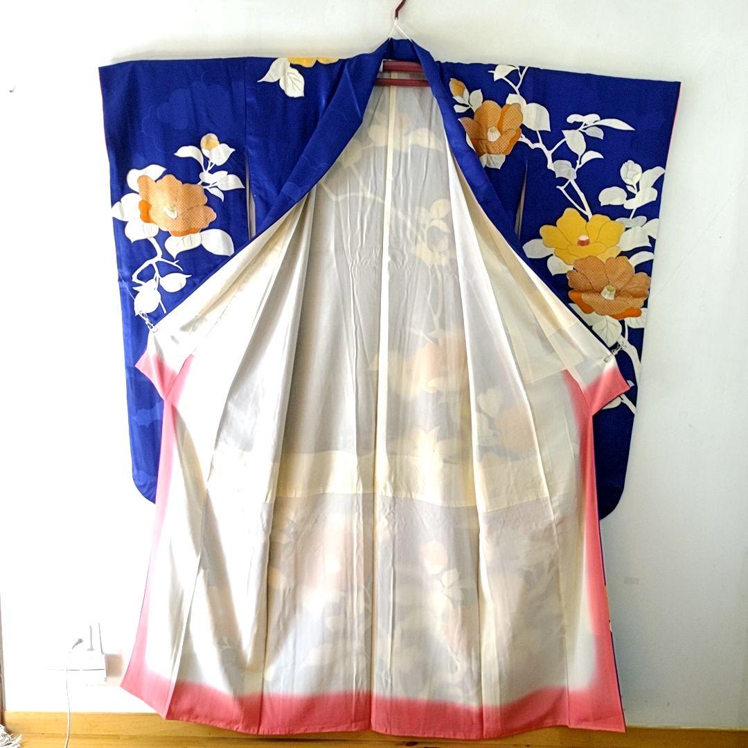 振袖 椿 165cm L トールサイズ 金駒刺繍