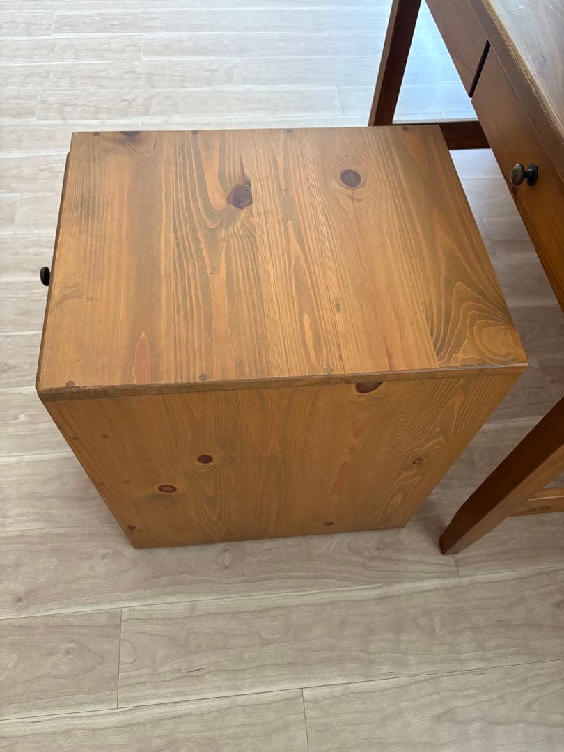 amy【モビリグランデ】ナチュラルウッドデスク 引き出し付き