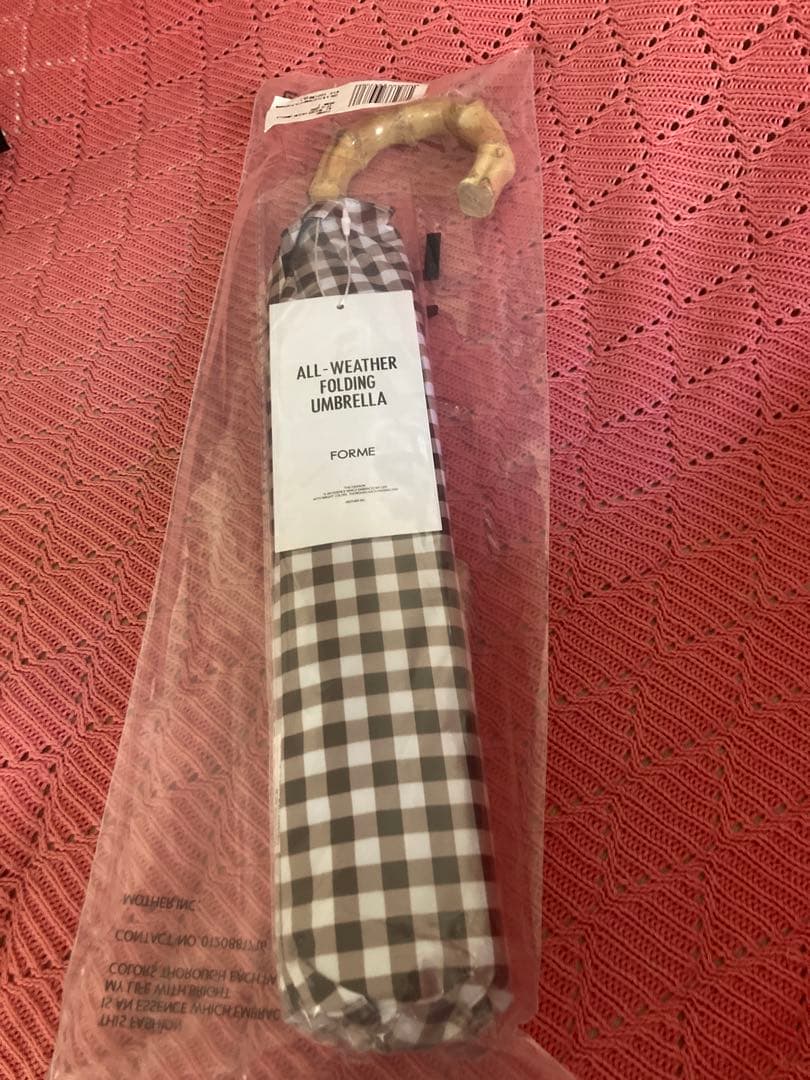 FORME ❤︎東原亜希　晴雨兼用折りたたみ日傘　新品未開封　ブラウンチェック