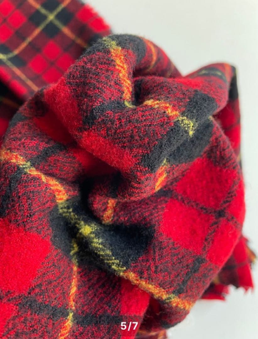 R&D.M.Co- オールドマンズテーラー ウールタータンチェック　マフラー