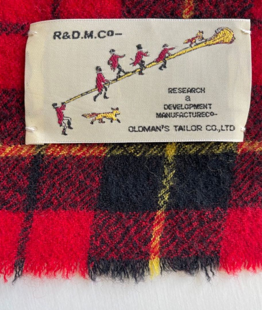 R&D.M.Co- オールドマンズテーラー ウールタータンチェック　マフラー