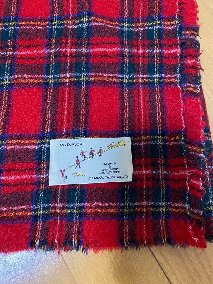 R&D.M.Co- オールドマンズテーラー ウールタータンチェック　マフラー