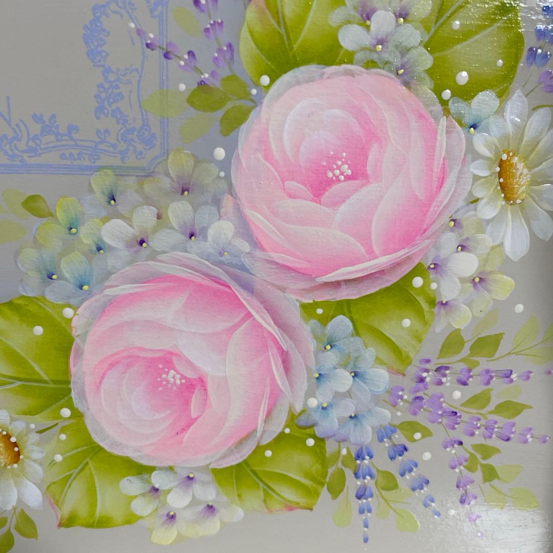 トールペイント作品　トレイ　亜矢様オーダー