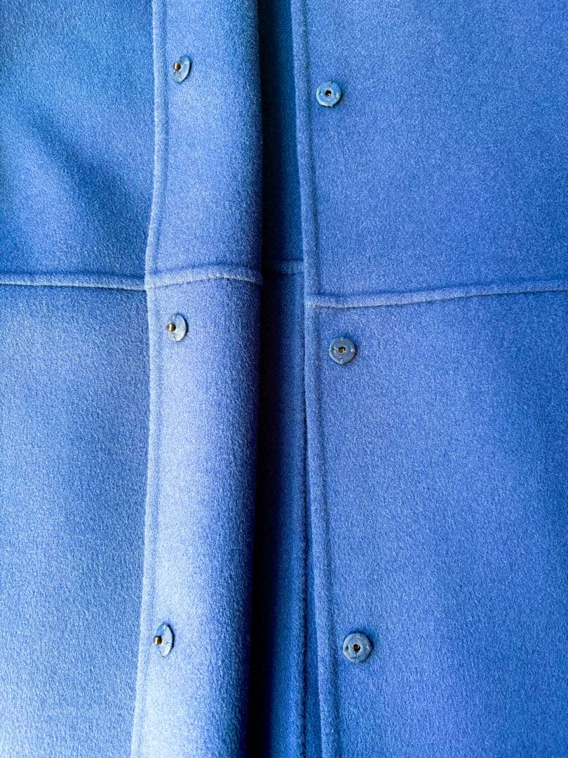 INDIVI ノーカラーリバーショートコート