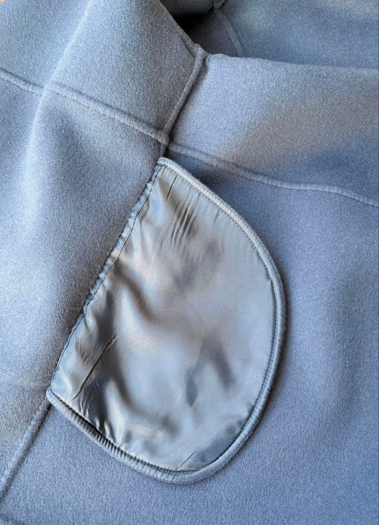 INDIVI ノーカラーリバーショートコート