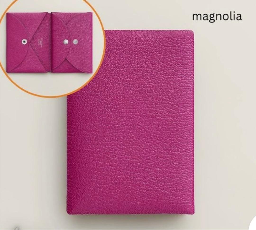 HERMES カルヴィ デュオ ゴートスキン ケース