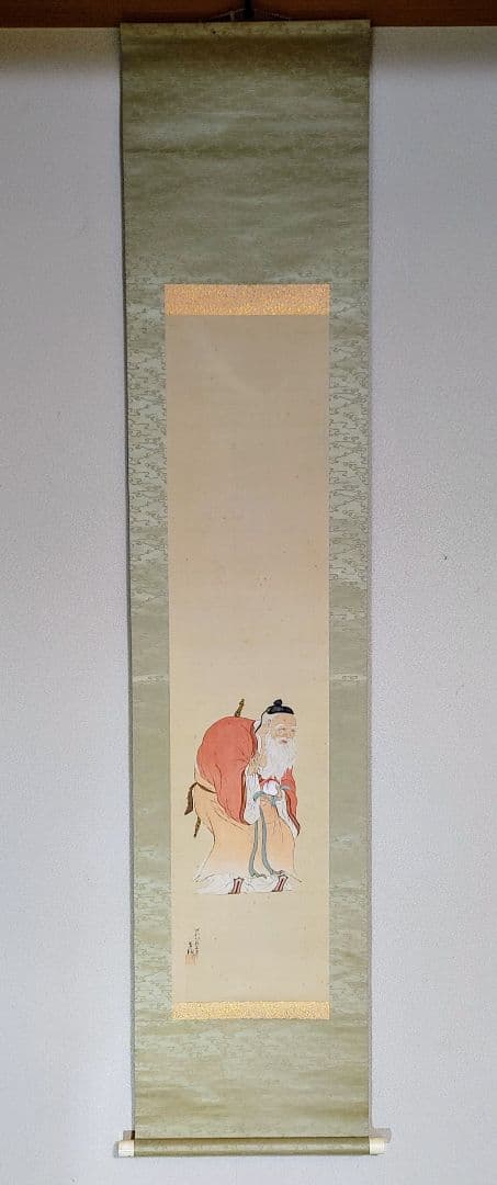 中村左洲　東方朔図　掛軸