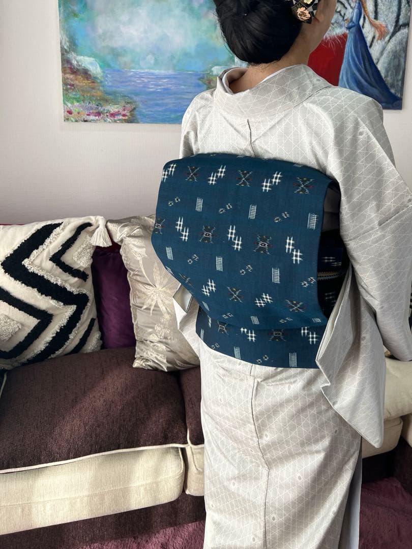 名古屋帯　紬地　ほぼ新品