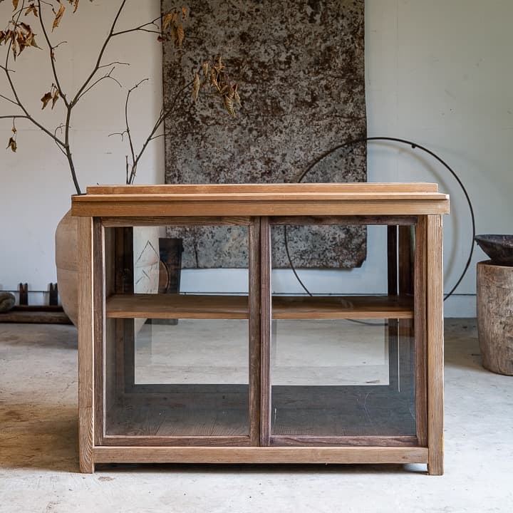 [古家具] ショーケース 幅1040高795奥540 カウンター アンティーク