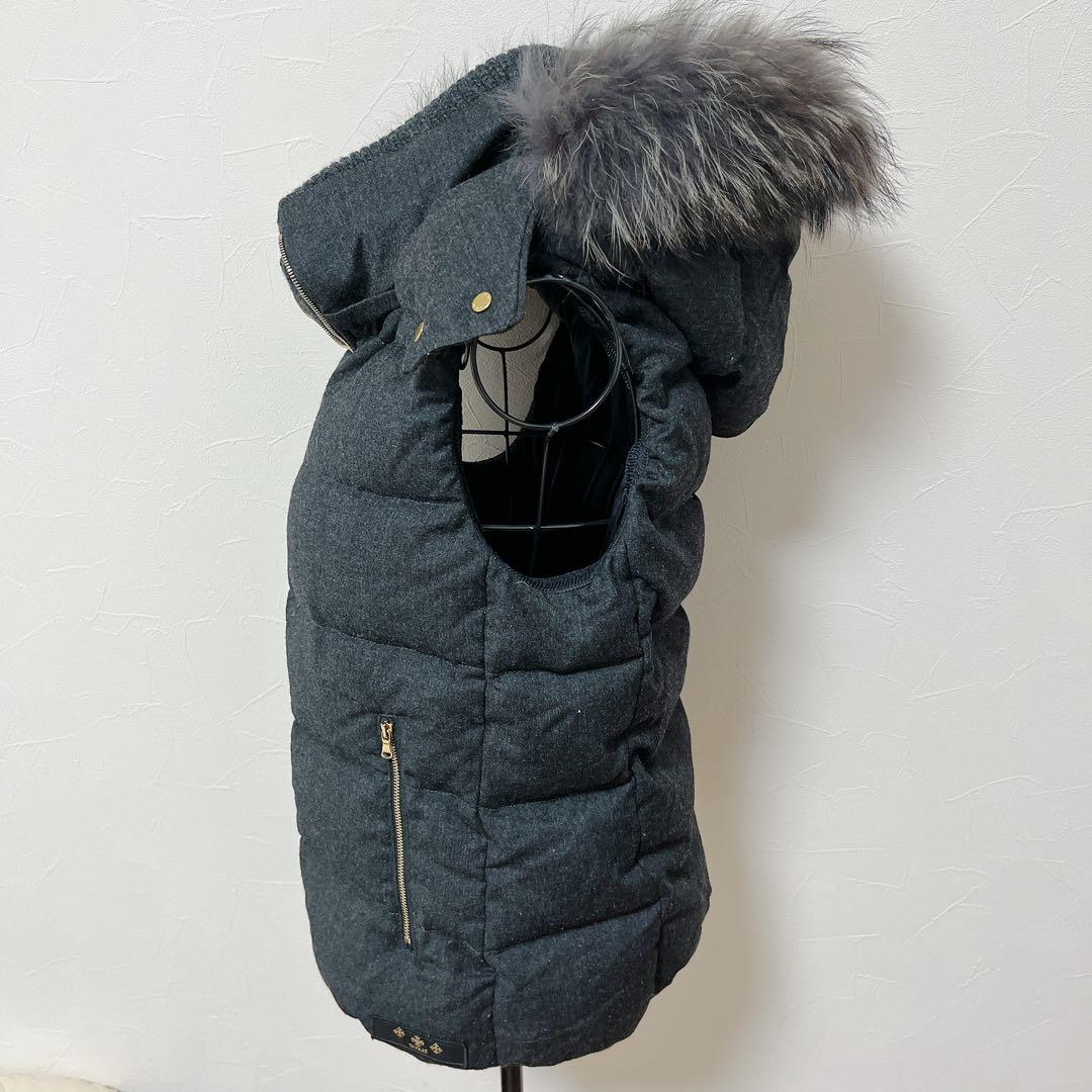 定番 TATRAS ダウンベスト LUSERA フード ファー L 03 グレー