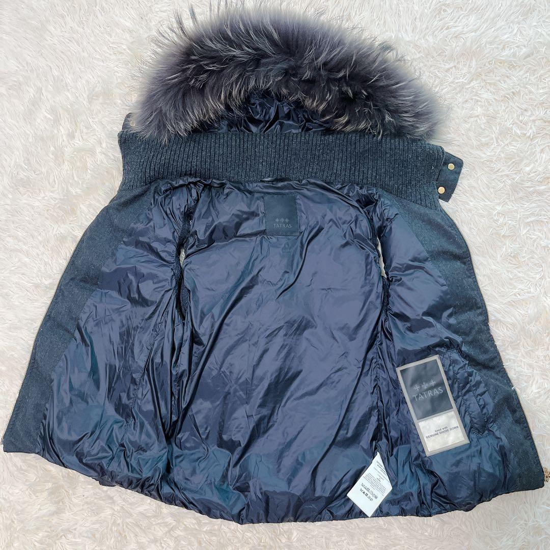 定番 TATRAS ダウンベスト LUSERA フード ファー L 03 グレー