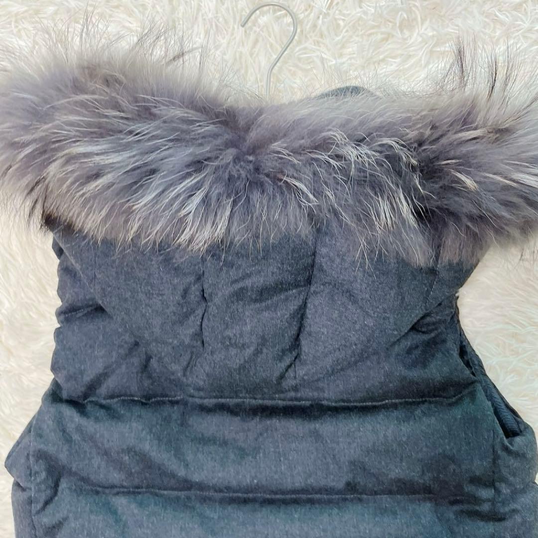 定番 TATRAS ダウンベスト LUSERA フード ファー L 03 グレー