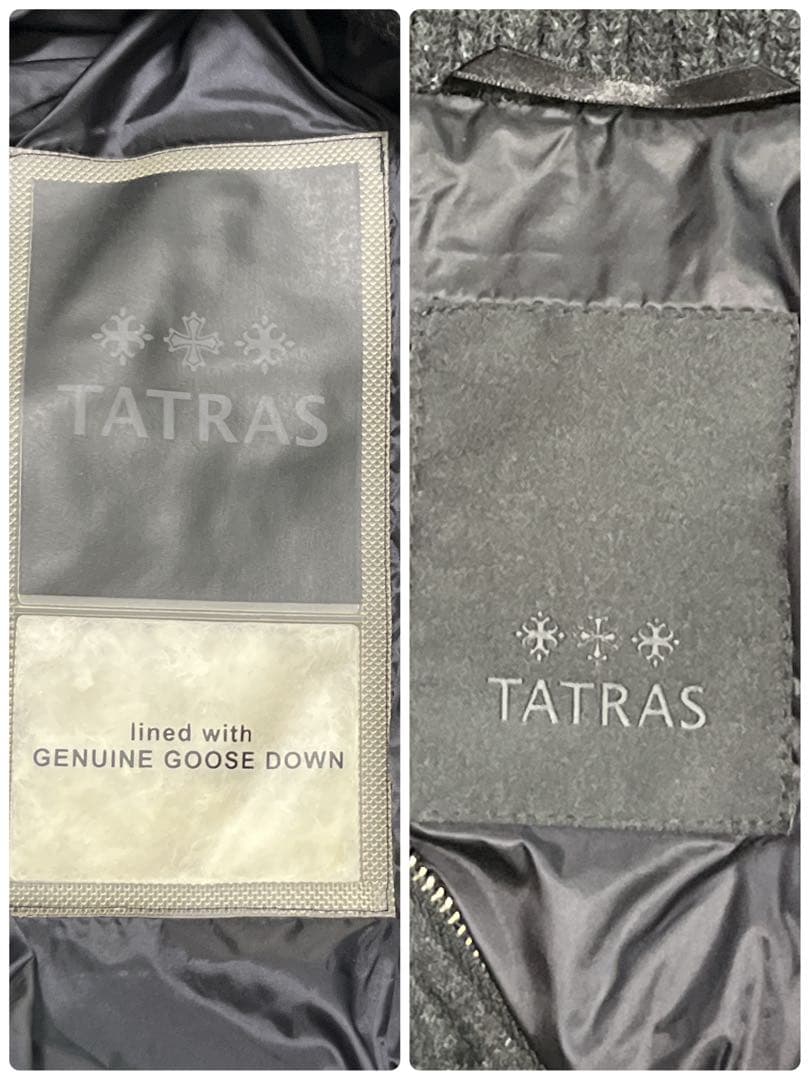 定番 TATRAS ダウンベスト LUSERA フード ファー L 03 グレー