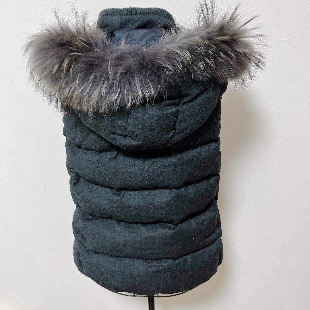 定番 TATRAS ダウンベスト LUSERA フード ファー L 03 グレー